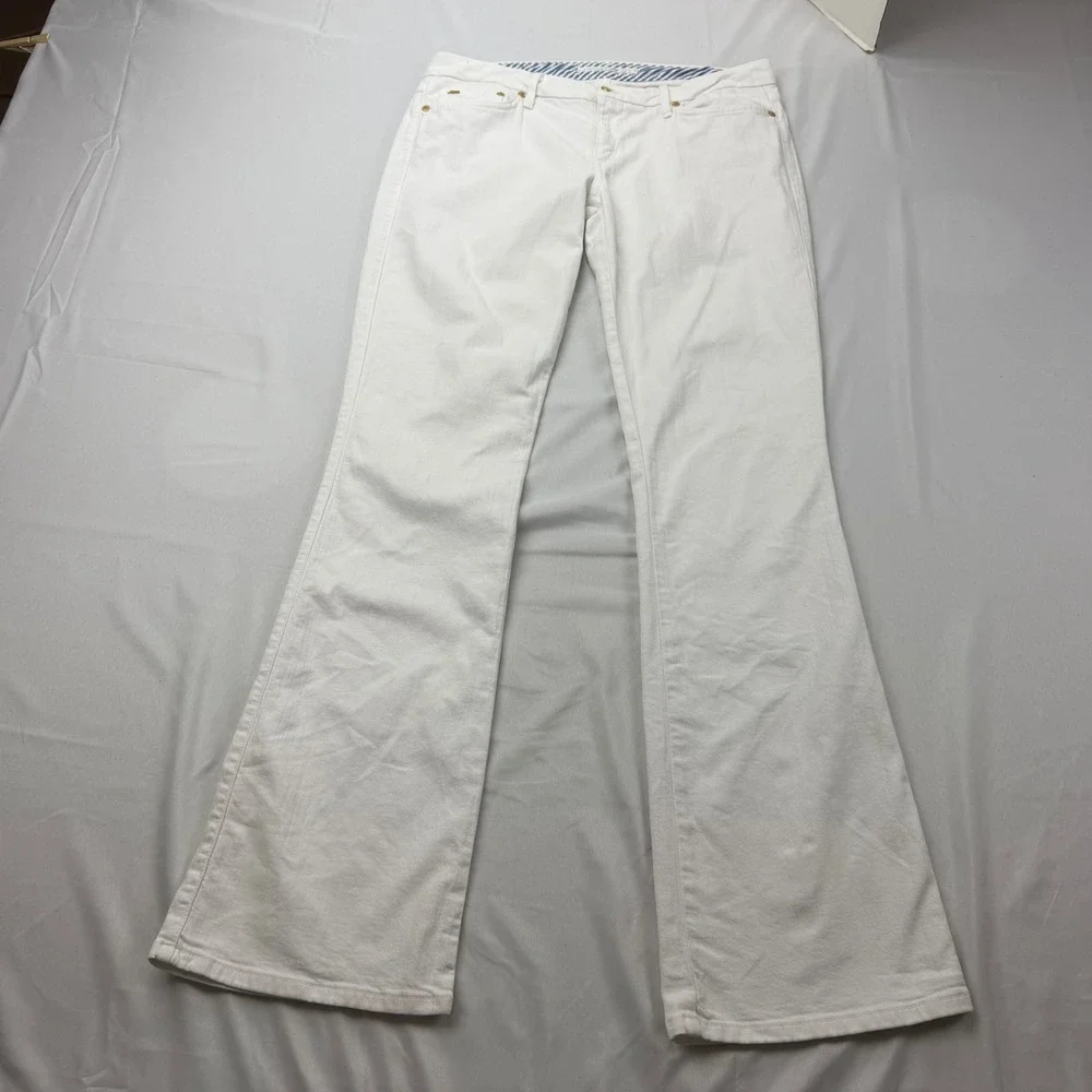 Joe's Jeans The Honey Jeans Women 31 White Curvy Flare Leg Low Rise Denim